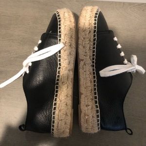 Brand new real leather espadrilles